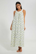 Load image into Gallery viewer, Redtag-Yellow-Floral-Printed-Nightgown-Nightgowns-Women's-