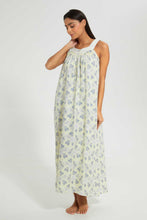 Load image into Gallery viewer, Redtag-Yellow-Floral-Printed-Nightgown-Nightgowns-Women's-
