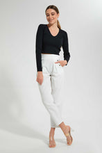 Load image into Gallery viewer, Redtag-Black-V-Neck-Pullover-Tops-Women's-
