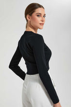 Load image into Gallery viewer, Redtag-Black-V-Neck-Pullover-Tops-Women's-