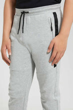 Load image into Gallery viewer, Redtag-Grey-Bsr-Heat-Seal-Zip-Active-Pant-Joggers-Senior-Boys-9 to 14 Years