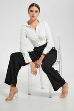 Load image into Gallery viewer, Redtag-White-Collared-Longsleeve-Top-Long-Sleeve-Blouses-Women's-