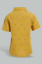 Load image into Gallery viewer, Redtag-White-And-Mustard-Linen-2-Pack-Ss-Shirt-Casual-Shirts-Infant-Boys-3 to 24 Months