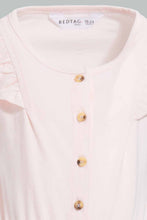 Load image into Gallery viewer, White And Pink Floral Jumpsuit For Baby Girls (2 Piece)