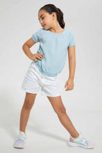تنزيل الصورة على معرض الصور، Redtag-Blue-Textured-Blouse-Blouses-Girls-2 to 8 Years