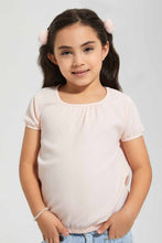 تنزيل الصورة على معرض الصور، Redtag-Peach-Textured-Blouse-Blouses-Girls-2 to 8 Years