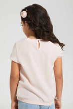 تنزيل الصورة على معرض الصور، Redtag-Peach-Textured-Blouse-Blouses-Girls-2 to 8 Years