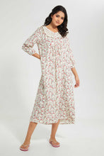 Load image into Gallery viewer, Redtag-Yellow-Floral-Printed-Nightgown-Nightgowns-Women's-