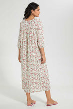 Load image into Gallery viewer, Redtag-Yellow-Floral-Printed-Nightgown-Nightgowns-Women's-
