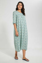 Load image into Gallery viewer, Redtag-Off-White-Floral-Printed-Nightgown-Nightgowns-Women's-