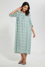 Load image into Gallery viewer, Redtag-Off-White-Floral-Printed-Nightgown-Nightgowns-Women's-