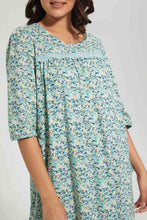 Load image into Gallery viewer, Redtag-Off-White-Floral-Printed-Nightgown-Nightgowns-Women's-