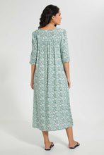 Load image into Gallery viewer, Redtag-Off-White-Floral-Printed-Nightgown-Nightgowns-Women's-