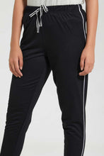 تنزيل الصورة على معرض الصور، Redtag-Black-Plain-Pyjama-Bottom-With-Side-Piping-Pyjama-Bottoms-Women's-