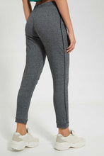 تنزيل الصورة على معرض الصور، Redtag-Dark-Grey-Striped-Pyjama-Bottom-With-Side-Piping-Pyjama-Bottoms-Women's-
