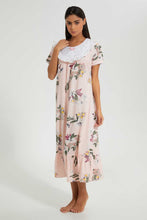 Load image into Gallery viewer, Redtag-Pink-Rayon-Printed-Nightgowns-Women's-