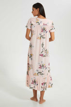 Load image into Gallery viewer, Redtag-Pink-Rayon-Printed-Nightgowns-Women's-
