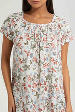 Load image into Gallery viewer, Redtag-Ivory-Floral-Printed-Nightgown-Nightgowns-Women's-