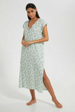 Load image into Gallery viewer, Redtag-Mint-Floral-Printed-Nightgown-Nightgowns-Women's-