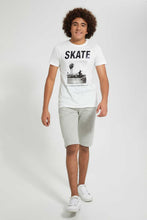 Load image into Gallery viewer, Redtag-Grey-Bsr-Heat-Seal-Zip-Active-Short:Mid-Grey:Small-Active-Shorts-Senior-Boys-9 to 14 Years