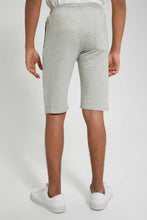 Load image into Gallery viewer, Redtag-Grey-Bsr-Heat-Seal-Zip-Active-Short:Mid-Grey:Small-Active-Shorts-Senior-Boys-9 to 14 Years