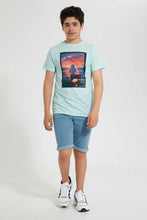 تنزيل الصورة على معرض الصور، Redtag-Lt-Blue-Astronaut-Tee-Graphic-T-Shirts-Senior-Boys-9 to 14 Years
