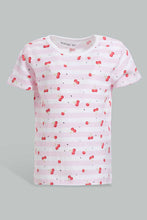 Load image into Gallery viewer, Redtag-Multi-Colour-2Pc-Pack-T-Shirt-Graphic-T-Shirts-Infant-Girls-3 to 24 Months
