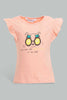 Redtag-Multi-Colour-2Pc-Pack-T-Shirt-Graphic-T-Shirts-Infant-Girls-3 to 24 Months
