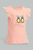 Redtag-Multi-Colour-2Pc-Pack-T-Shirt-Graphic-T-Shirts-Infant-Girls-3 to 24 Months