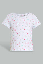 Load image into Gallery viewer, Redtag-Mint-Aop-Dungaree-Short-Set-Sets-Infant-Girls-3 to 24 Months