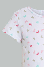Load image into Gallery viewer, Redtag-Mint-Aop-Dungaree-Short-Set-Sets-Infant-Girls-3 to 24 Months