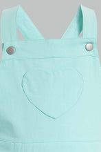 Load image into Gallery viewer, Redtag-Mint-Aop-Dungaree-Short-Set-Sets-Infant-Girls-3 to 24 Months