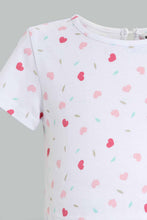Load image into Gallery viewer, Redtag-Pink-Short-Dungaree-With-White-Aop-T-Shirt-Sets-Infant-Girls-3 to 24 Months
