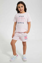 تنزيل الصورة على معرض الصور، Redtag-Pink-Chest-Print-Set-Sets-Girls-2 to 8 Years
