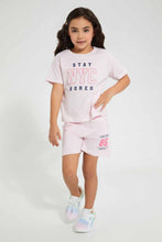 تنزيل الصورة على معرض الصور، Redtag-Pink-Chest-Print-Set-Sets-Girls-2 to 8 Years