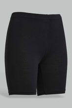 Load image into Gallery viewer, Redtag-Black/White-2Pcs-Pack-Cycling-Leggings-Leggings-Senior-Girls-9 to 14 Years