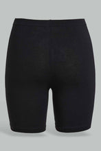 Load image into Gallery viewer, Redtag-Black/White-2Pcs-Pack-Cycling-Leggings-Leggings-Senior-Girls-9 to 14 Years