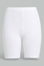 Load image into Gallery viewer, Redtag-White/Beige-2Pcs-Pack-Cycling-Leggings-Leggings-Senior-Girls-9 to 14 Years