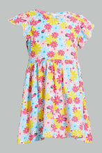 تنزيل الصورة على معرض الصور، Redtag-Pink-Short-Sleeve-Floral-Print-Casual-Set-Sets-Infant-Girls-3 to 24 Months