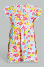 تنزيل الصورة على معرض الصور، Redtag-Pink-Short-Sleeve-Floral-Print-Casual-Set-Sets-Infant-Girls-3 to 24 Months