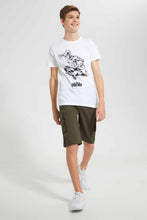 تنزيل الصورة على معرض الصور، Redtag-White-Black-Panther-T-Shirt-Graphic-T-Shirts-Senior-Boys-9 to 14 Years