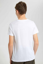 تنزيل الصورة على معرض الصور، Redtag-White-Black-Panther-T-Shirt-Graphic-T-Shirts-Senior-Boys-9 to 14 Years