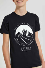 تنزيل الصورة على معرض الصور، Redtag-Black-Batman-T-Shirt-Graphic-T-Shirts-Senior-Boys-9 to 14 Years