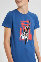 تنزيل الصورة على معرض الصور، Redtag-Blue-Mel-Superman-T-Shirt-Graphic-T-Shirts-Senior-Boys-9 to 14 Years
