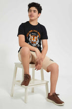 تنزيل الصورة على معرض الصور، Redtag-Black-Bsr-Tiger-Print-Tee-Graphic-T-Shirts-Senior-Boys-9 to 14 Years