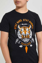 تنزيل الصورة على معرض الصور، Redtag-Black-Bsr-Tiger-Print-Tee-Graphic-T-Shirts-Senior-Boys-9 to 14 Years