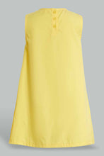 تنزيل الصورة على معرض الصور، Redtag-Yellow-Bow-Neck-Dress-Dresses-Girls-2 to 8 Years