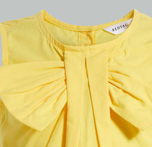 تنزيل الصورة على معرض الصور، Redtag-Yellow-Bow-Neck-Dress-Dresses-Girls-2 to 8 Years