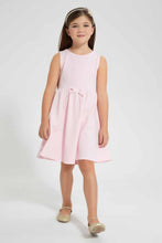 تنزيل الصورة على معرض الصور، Redtag-Pink-Textured-Knitted-Dress-Dresses-Girls-2 to 8 Years