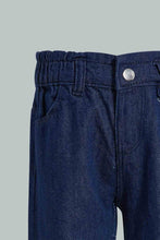 Load image into Gallery viewer, Redtag-Blue-Dark-Wash-Denim-Jogger-Jeans-Harem-Fit-Infant-Girls-3 to 24 Months